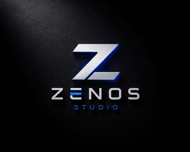 Logo 3D da Zenos Studio